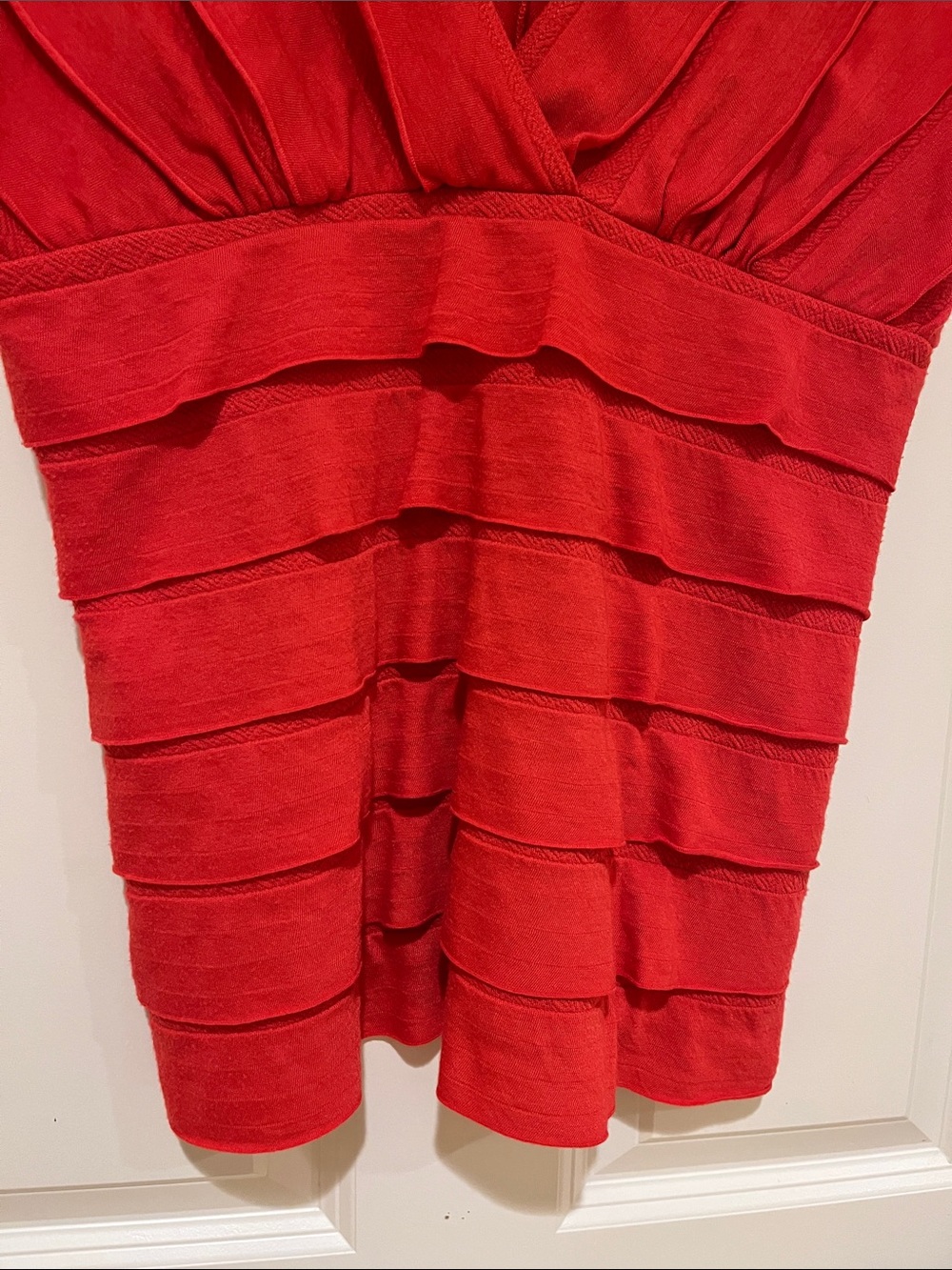 Max Edition Red Orange Ruffle Top - Picture 4 of 5